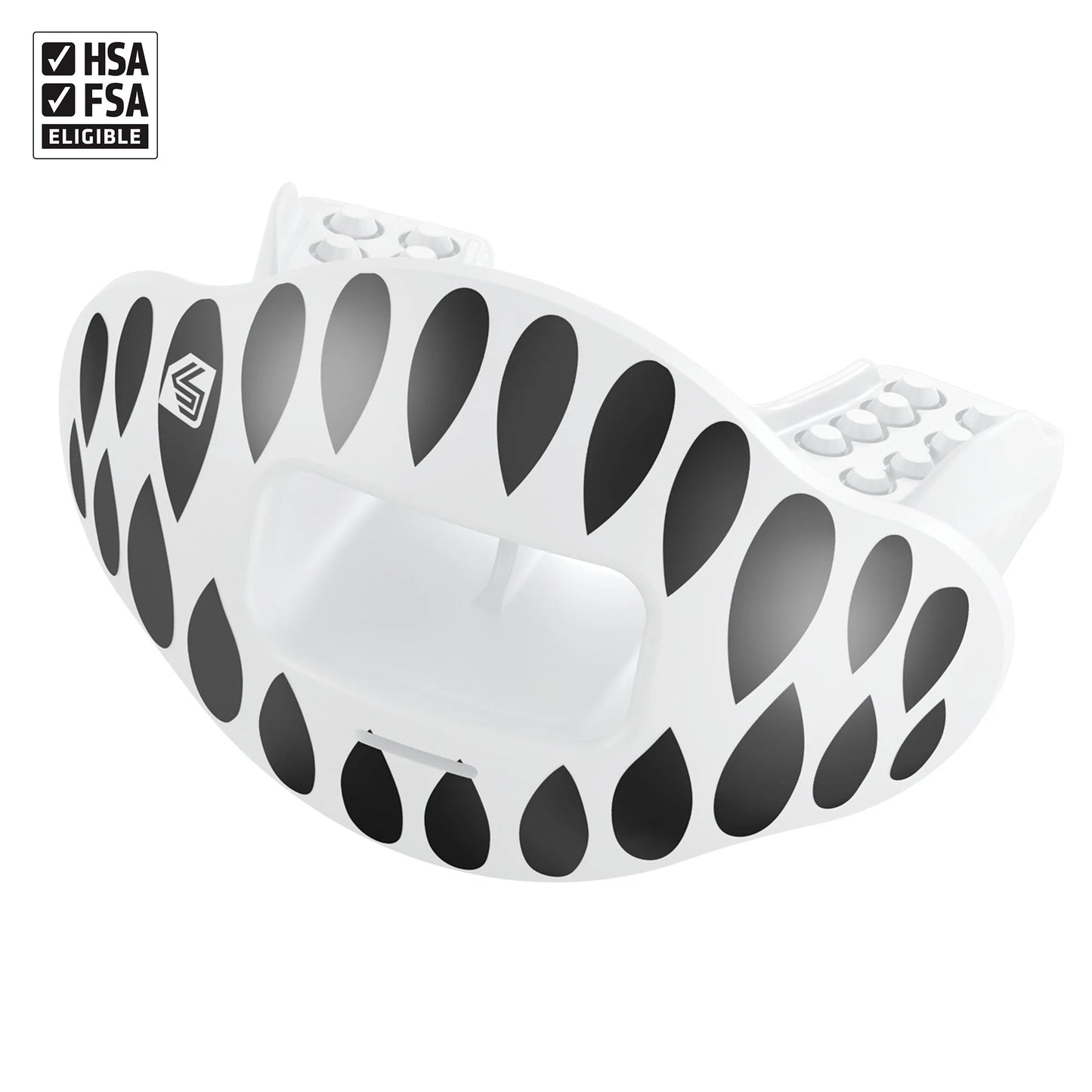 Sport Lip Guard & Mouth Guard 2-Pack, White Fang, One Size Fits All